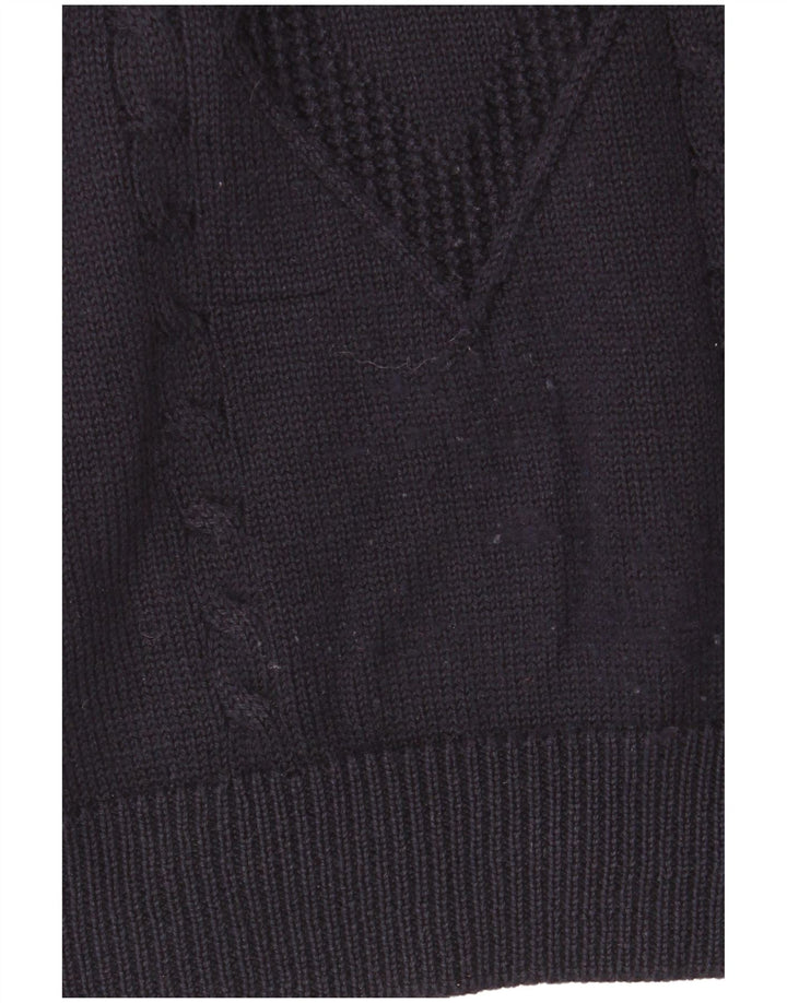 Suéter masculino Navigare com gola redonda grande azul marinho Argyle/Diamante