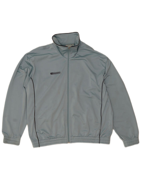 Diadora Mens Treino Top Jaqueta Grande Poliéster Azul