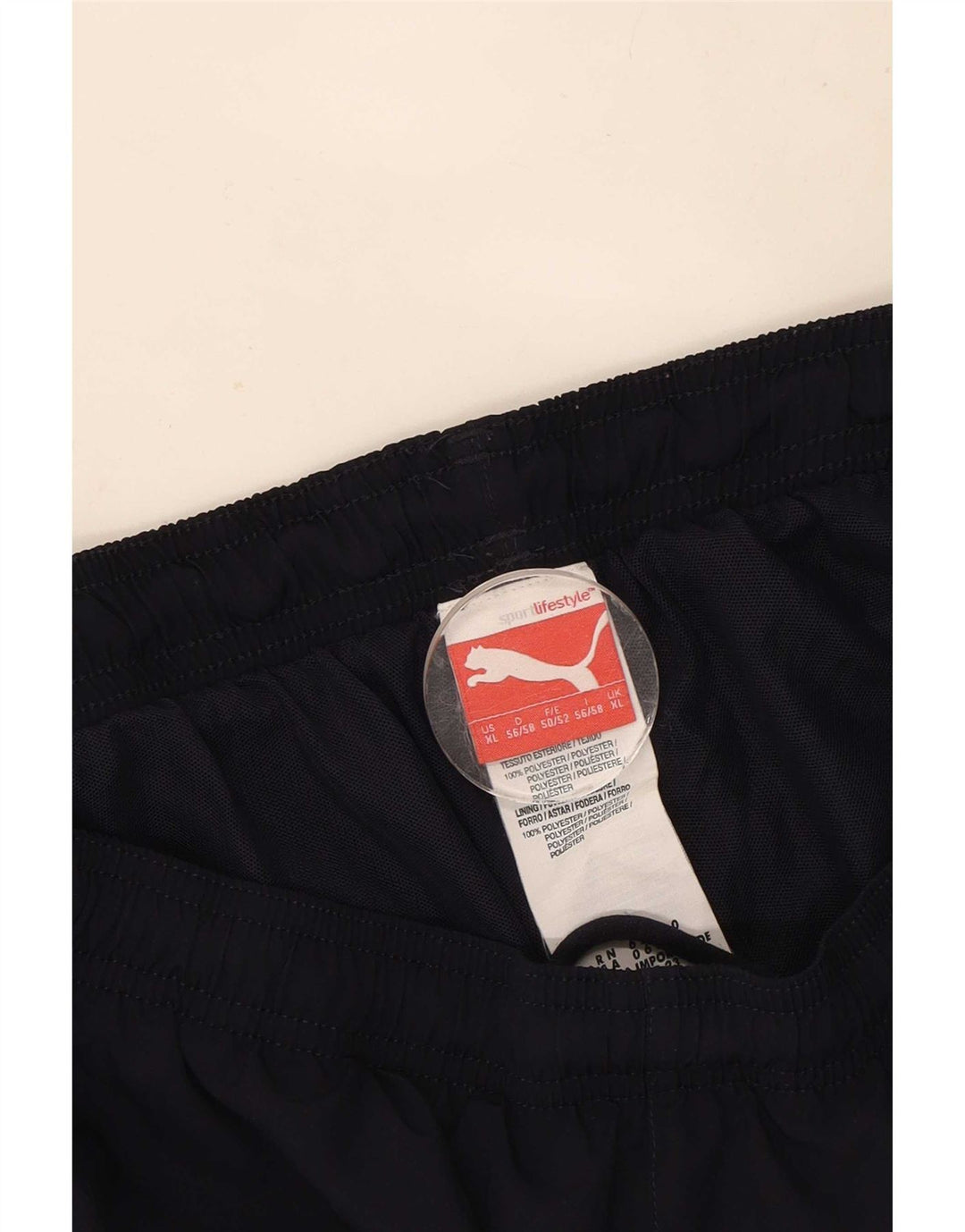 Shorts esportivos masculinos Puma XL azul marinho poliéster