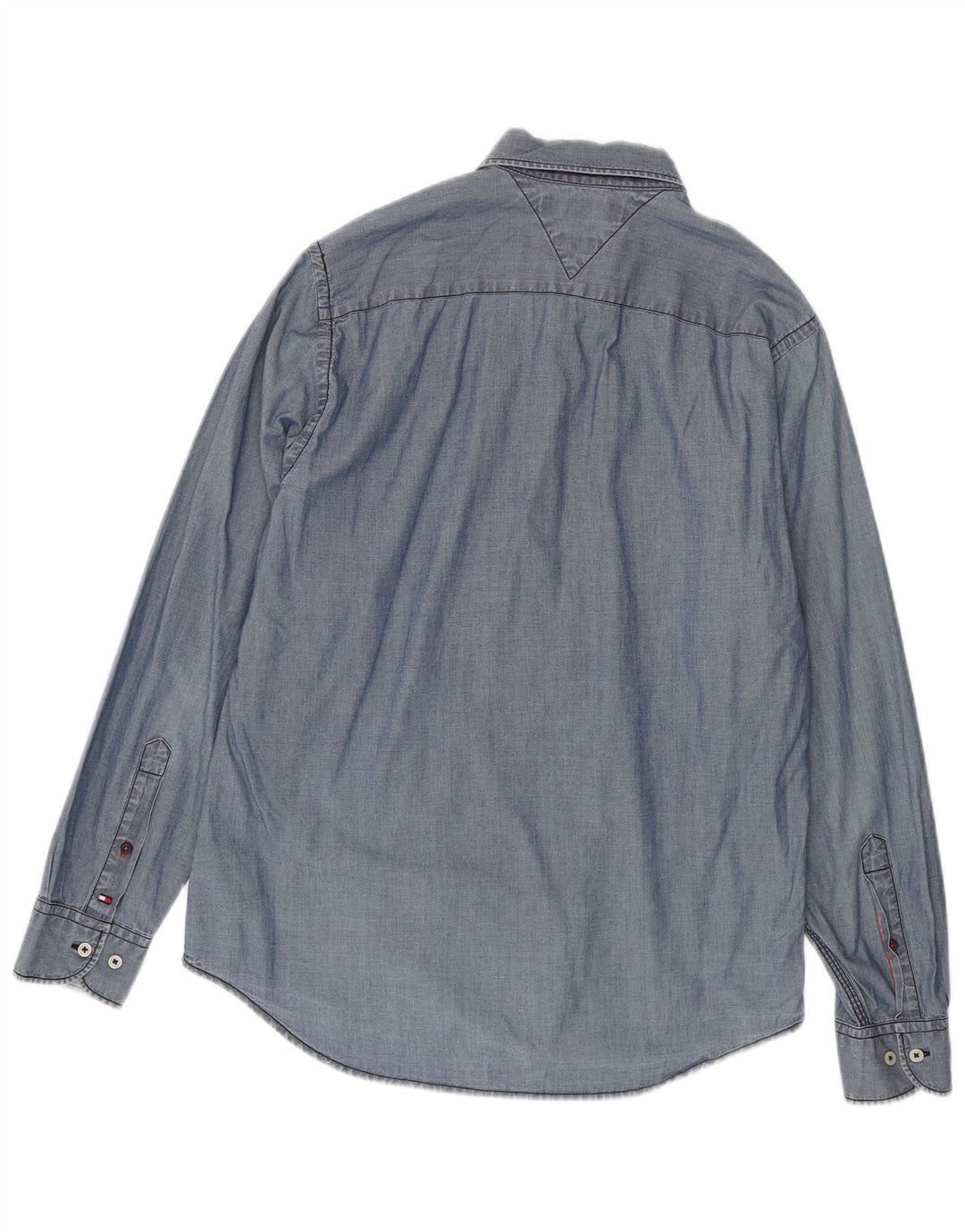 Camisa masculina TOMMY HILFIGER New York Fit algodão azul médio