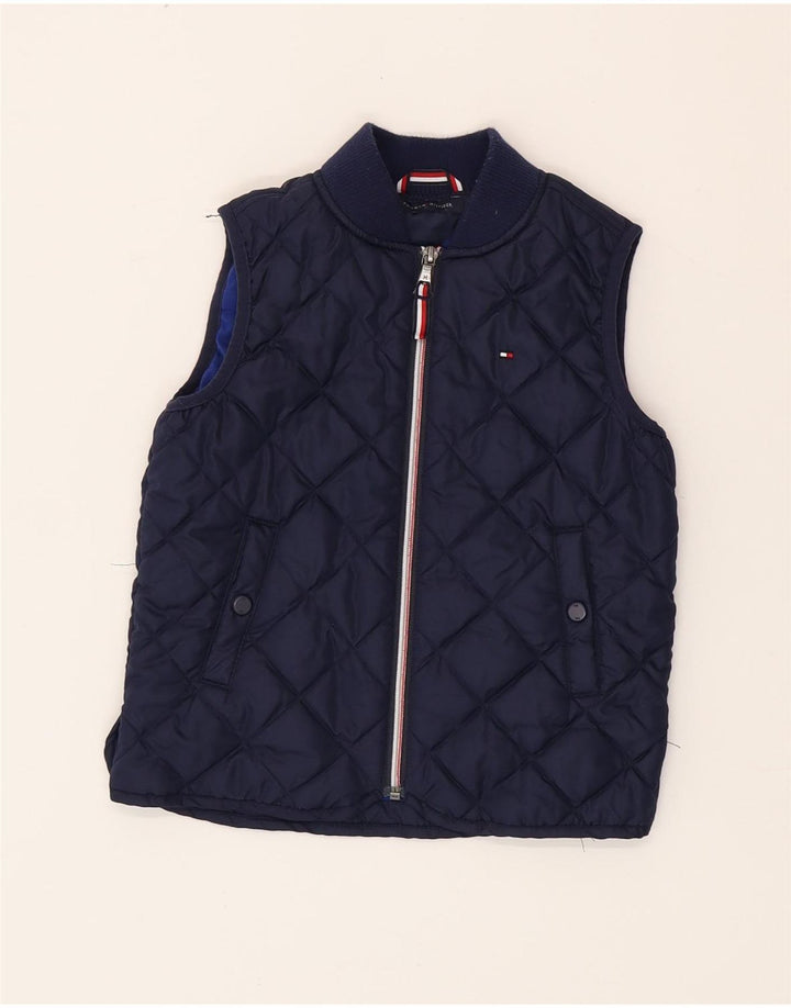 Tommy Hilfiger Colete acolchoado para meninas 5-6 anos azul marinho poliéster