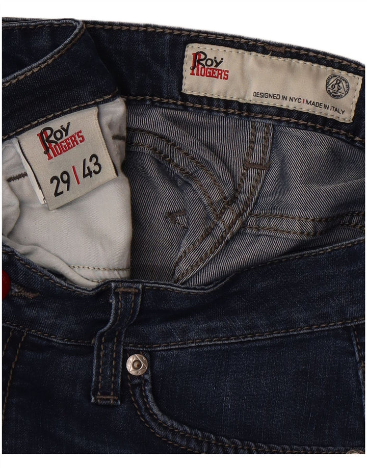 Calça jeans reta feminina Roy Rogers W29 L28 algodão azul