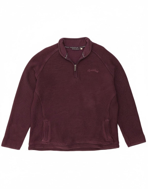 Moletom feminino Weird Fish com gola e zíper UK 18 XL algodão roxo