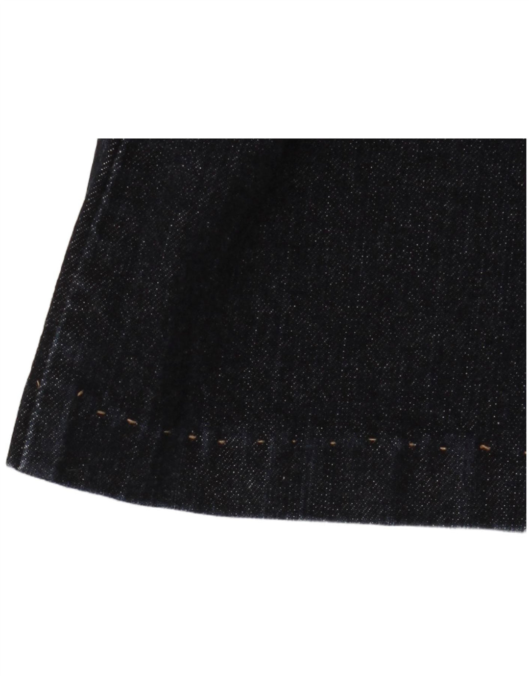 Jeans recortados femininos DKNY EUA 6 médio W28 L25 algodão azul marinho