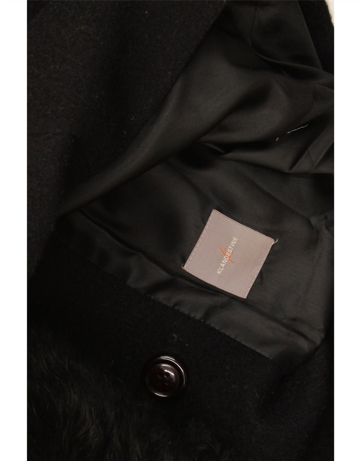 Jaqueta blazer vintage feminina com 1 botão Reino Unido 14 médio preto
