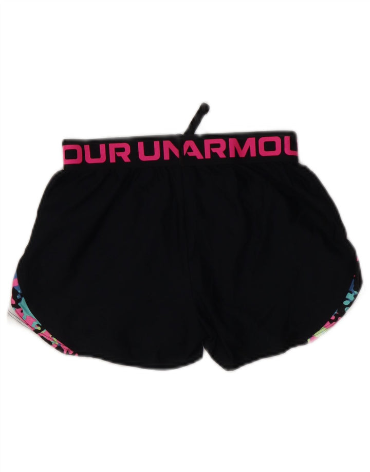 Shorts esportivos gráficos UNDER ARMOUR para meninas Heat Gear 9-10 anos médio preto