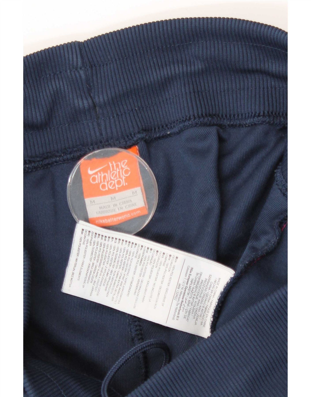Calça de treino feminina Nike UK 14 poliéster azul marinho médio