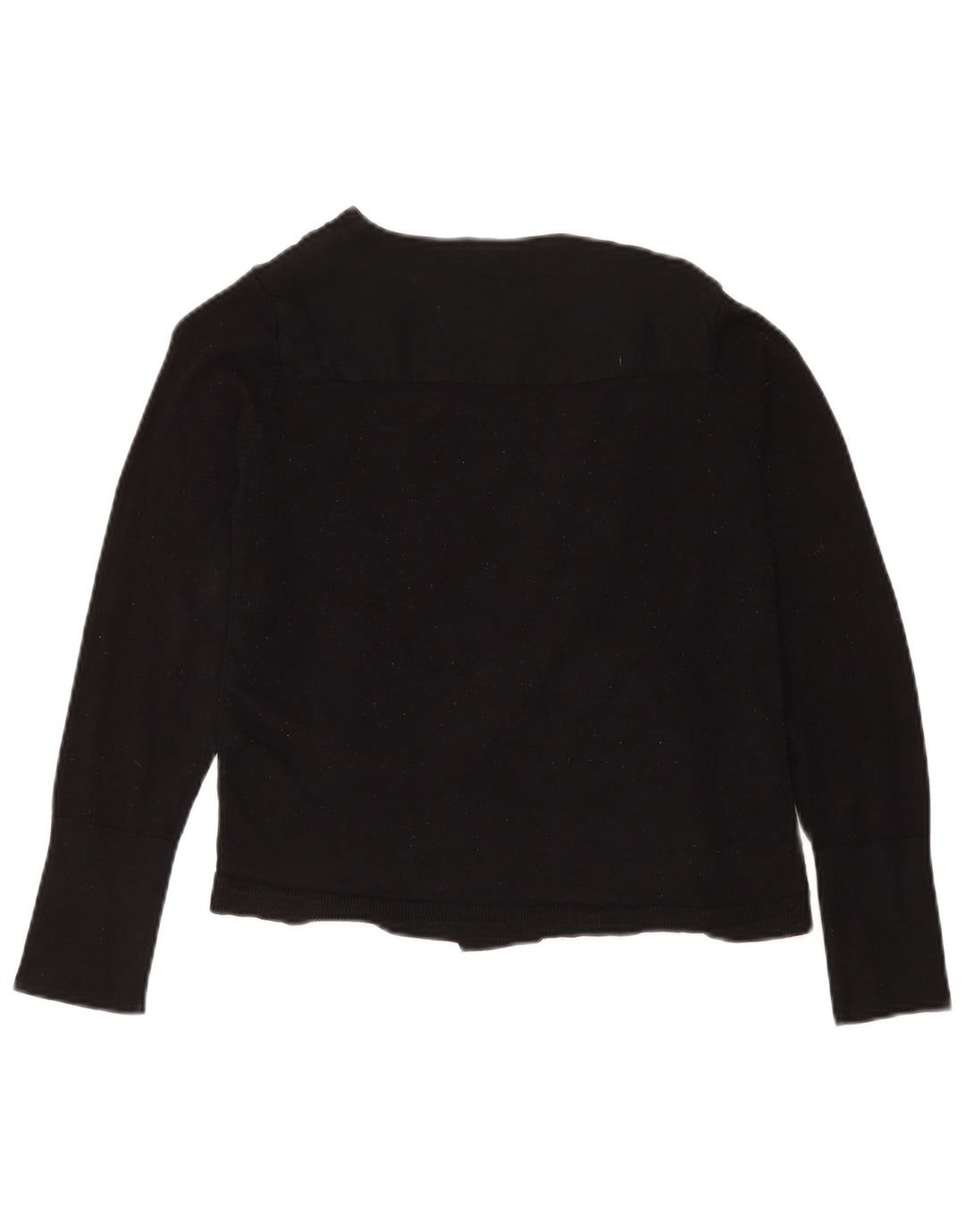 Marks & Spencer Womens Per Una Cardigan Top Reino Unido 12 Médio Preto Viscose