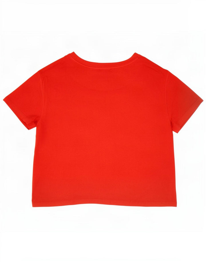 Camiseta feminina Marks & Spencer UK 14 viscose vermelha média