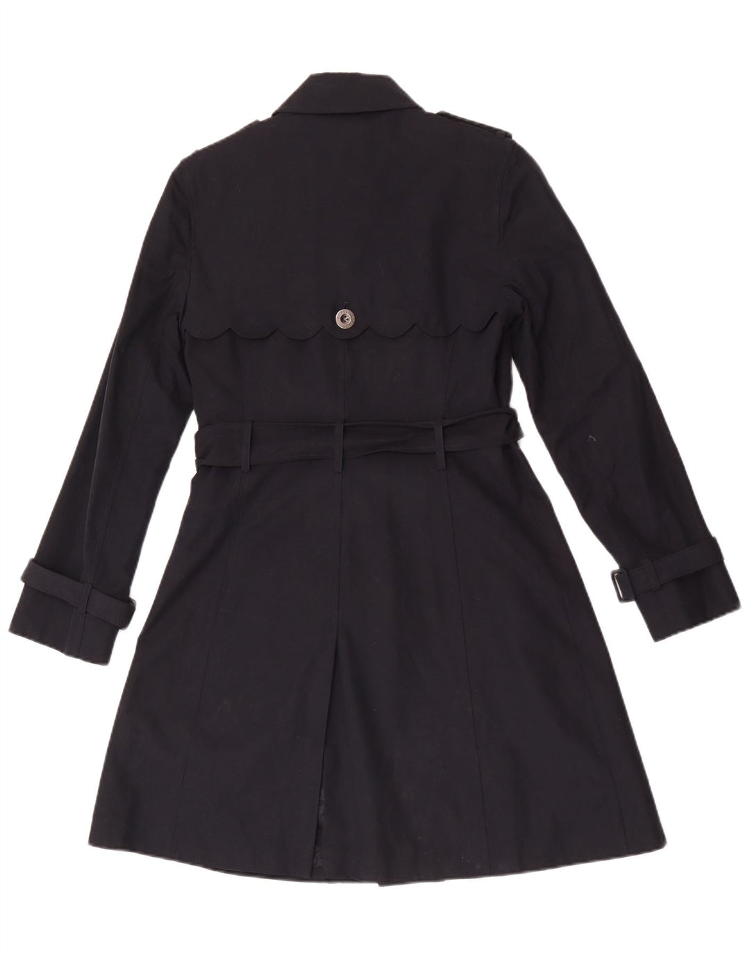 Gabardine feminino Hobbs UK 8 pequeno poliéster azul marinho