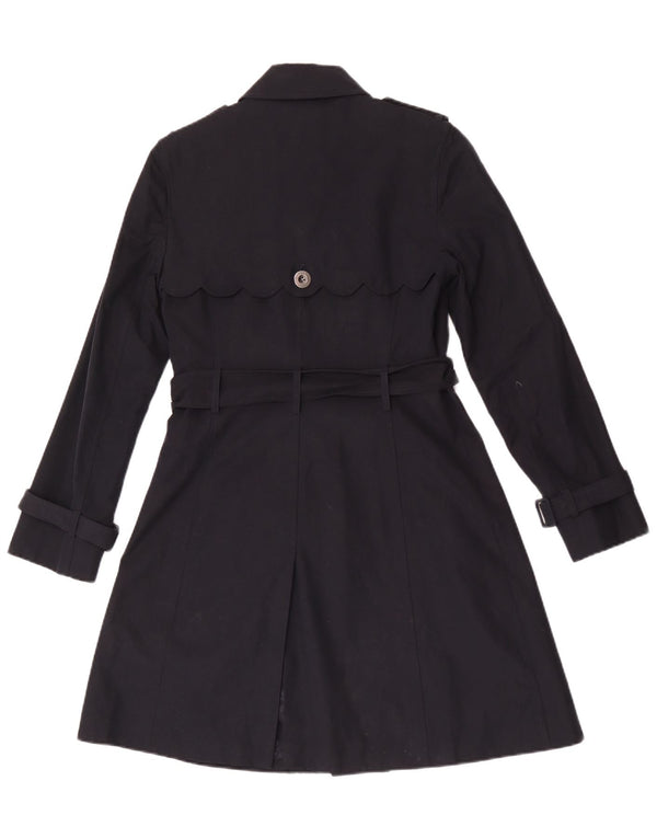 Gabardine feminino Hobbs UK 8 pequeno poliéster azul marinho