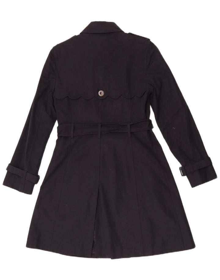 Gabardine feminino Hobbs UK 8 pequeno poliéster azul marinho