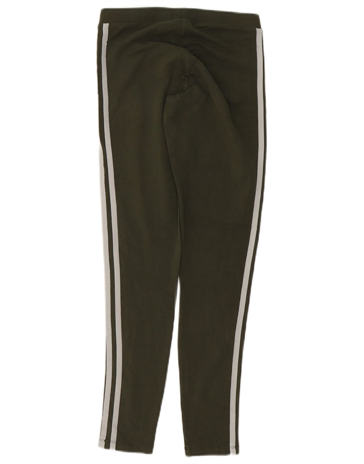 Leggings Adidas Femininas UK 8 Pequenas Cáqui Algodão