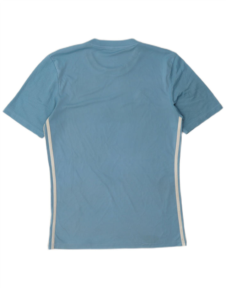 Adidas Mens Dri Fit Slim T-Shirt Top Pequeno Azul