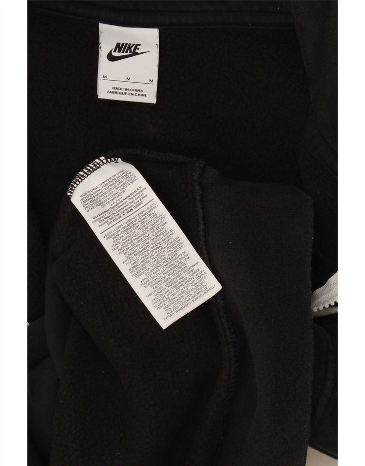 Moletom masculino Nike com zíper e gola alta de algodão preto médio
