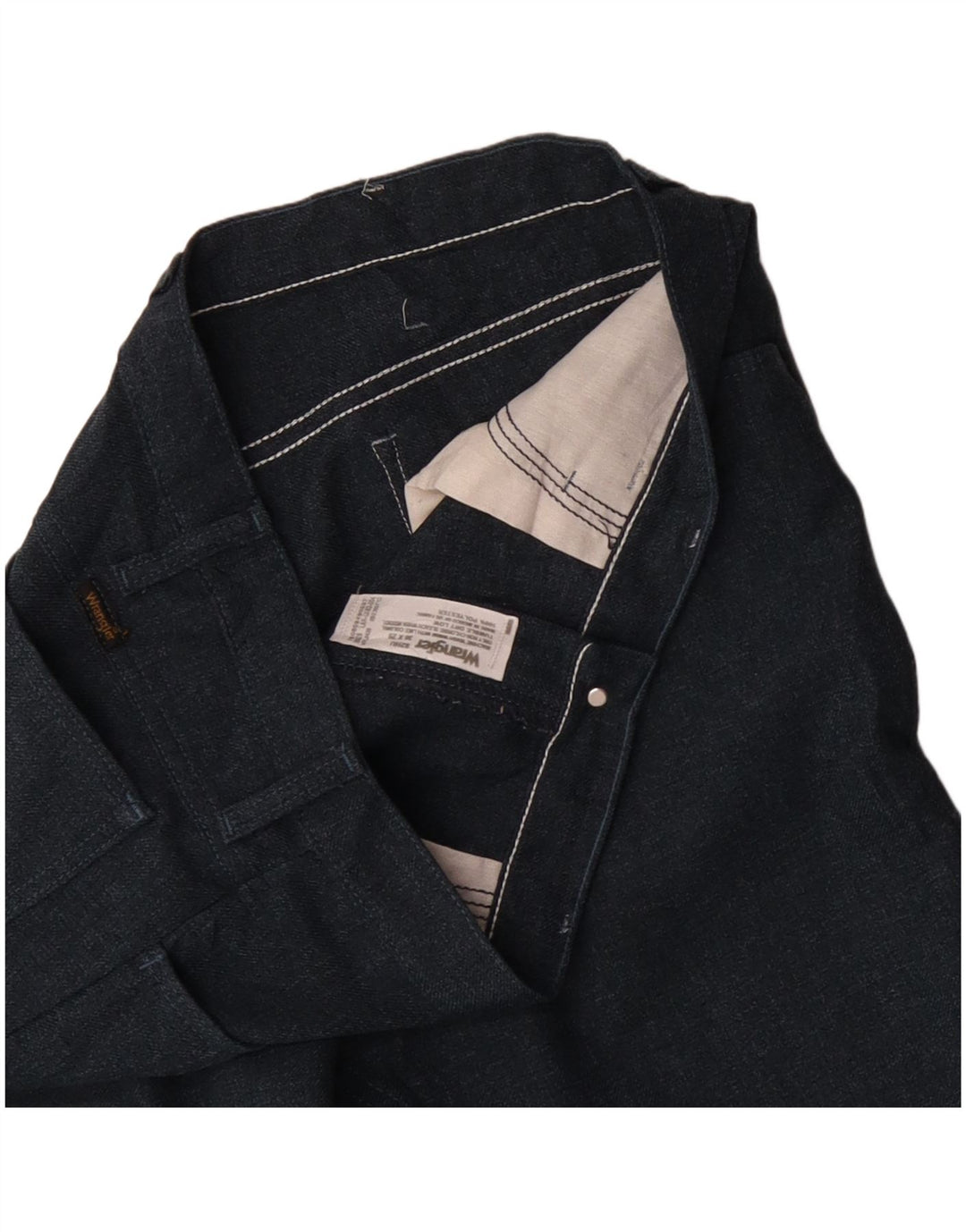 Calça casual reta masculina WRANGLER W36 L29 poliéster azul marinho