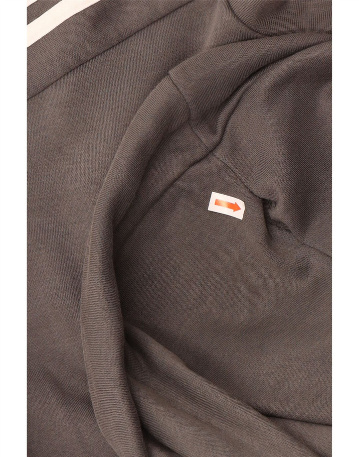 Adidas Mens Moletom Jumper Pequeno Cinza