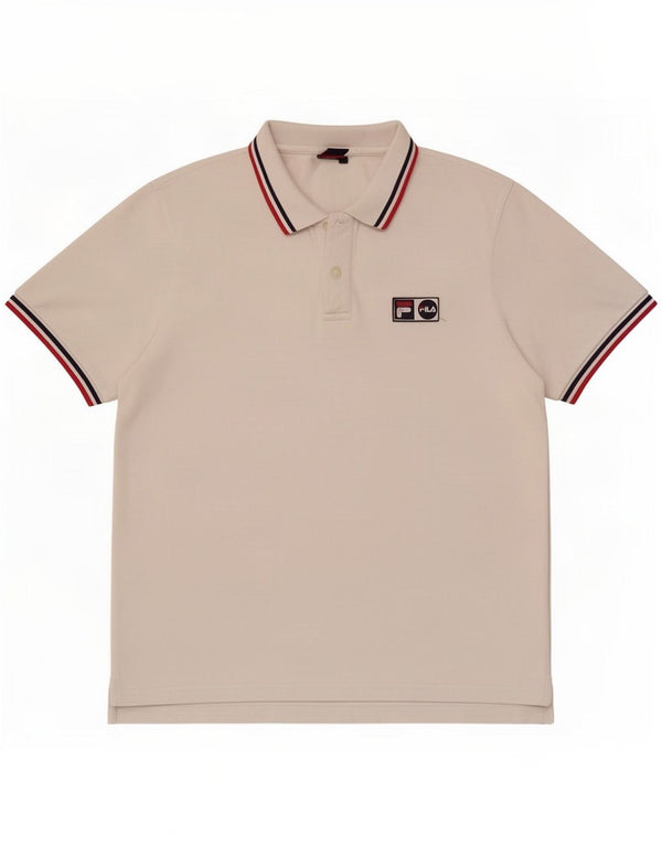 Camisa polo masculina Fila XL algodão branco