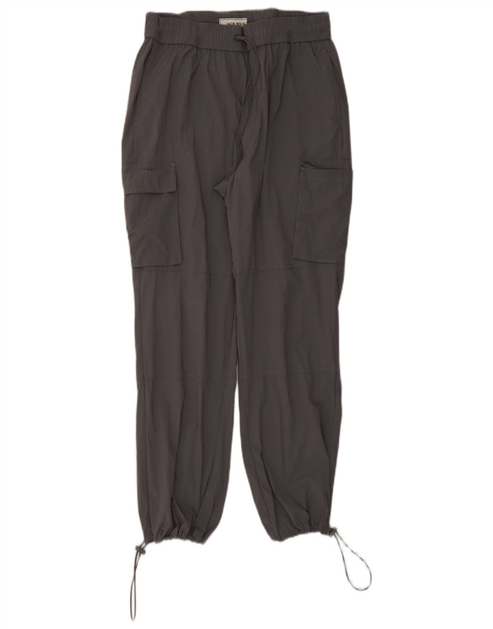 Calça cargo feminina Jack Wills, calça jogger média W28 L26 cinza nylon
