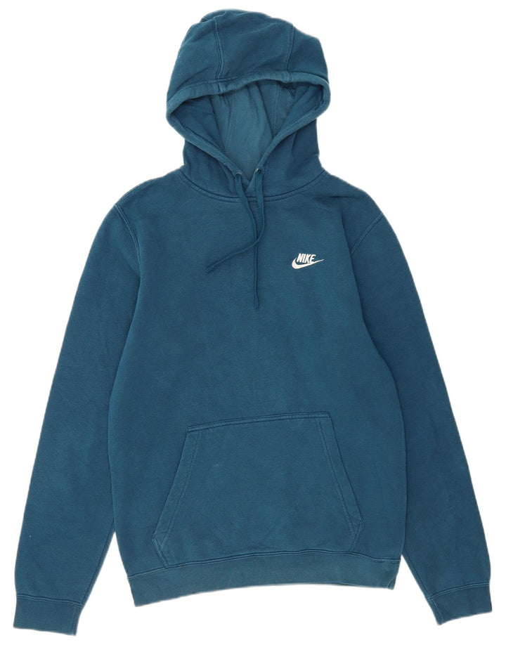 Nike Mens Hoodie Jumper Pequeno Algodão Azul