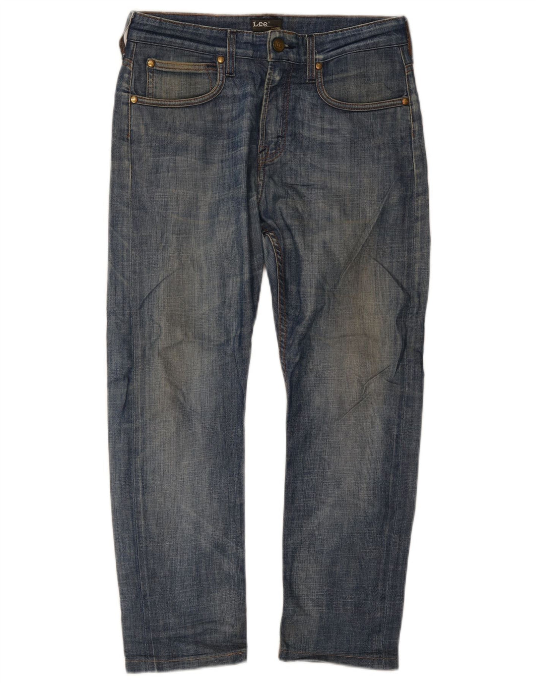 Lee Mens Ramone Slim Jeans W32 L26 Azul Algodão