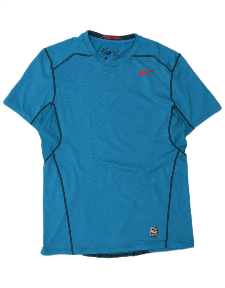 Camiseta Nike Masculina Dri Fit Top Grande Azul Colorblock Poliéster