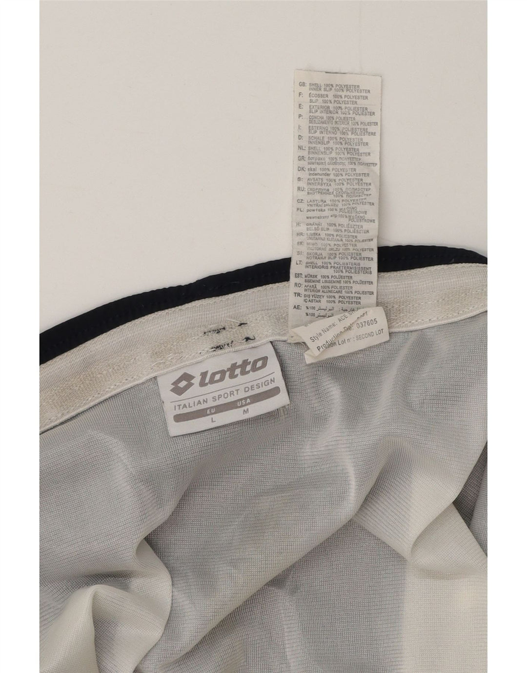 Lotto Mens Sport Shorts Grande Poliéster Azul Marinho