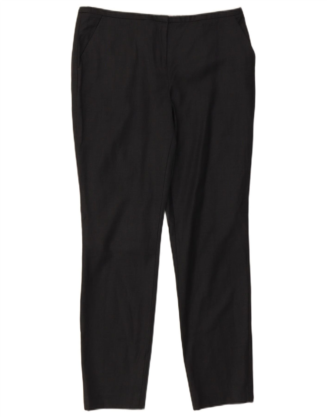Calça de terno slim feminina Ted Baker tamanho 2 pequeno W30 L28 lã preta
