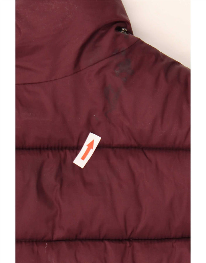 Jaqueta acolchoada feminina Monsoon UK 18 XL Borgonha Nylon