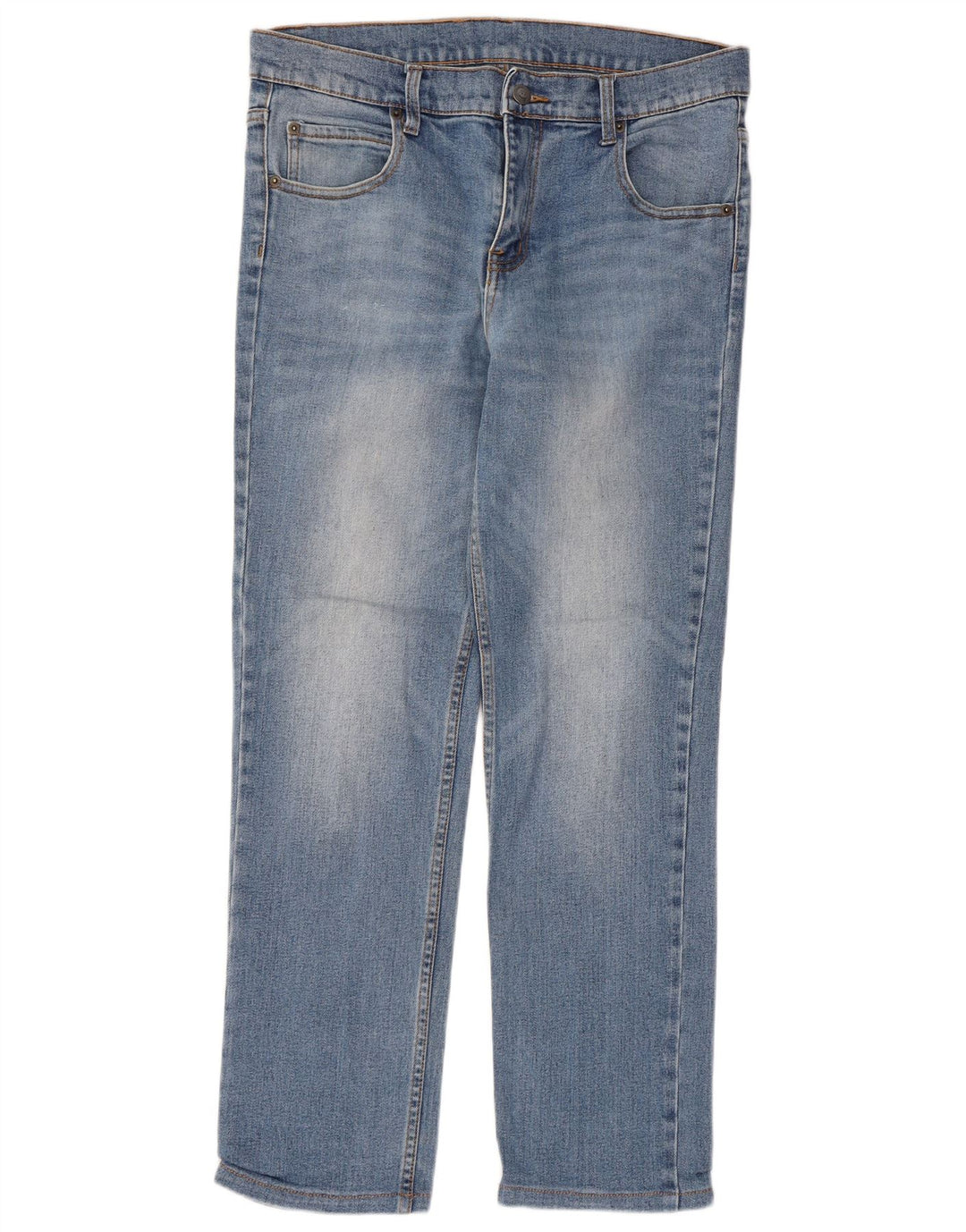 Jeans retos masculinos baratos de segunda-feira W36 L27 algodão azul