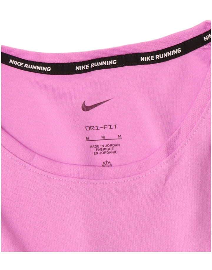 Nike Mens Dri Fit Camiseta Top Médio Roxo Poliéster Esportes