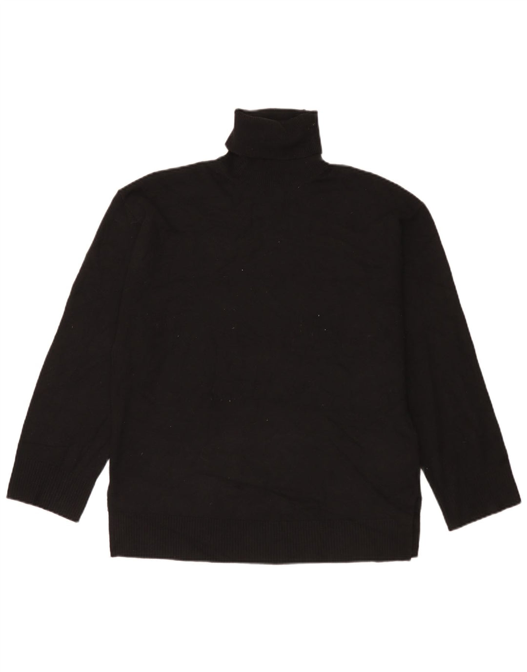 Suéter feminino Marks & Spencer com gola redonda Reino Unido 14 médio preto