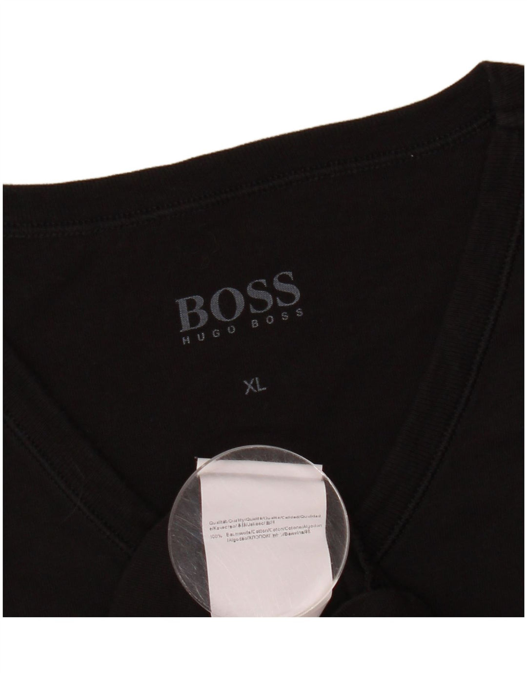Camiseta feminina HUGO BOSS Top UK 18 XL algodão preto