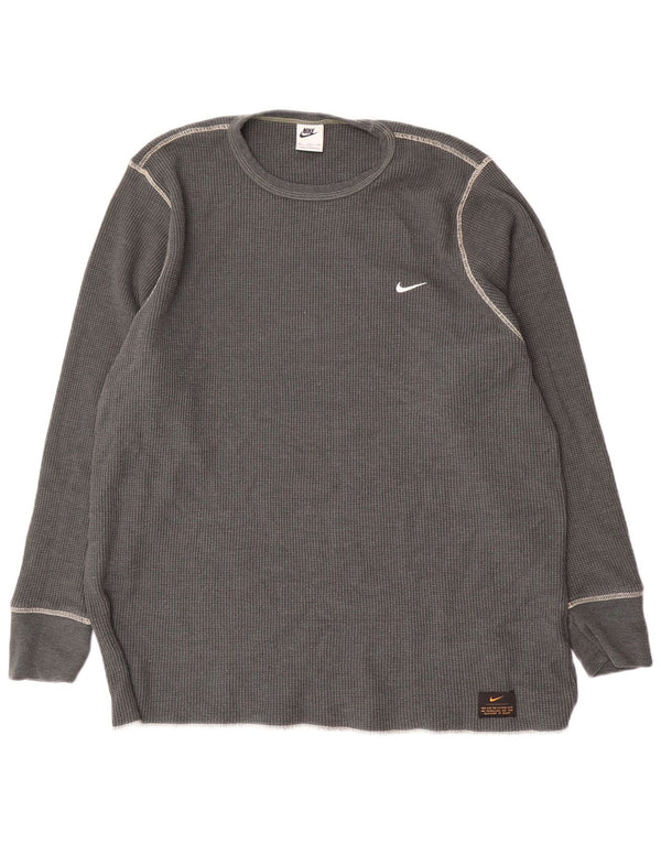 Top masculino Nike manga comprida 3XL algodão cinza