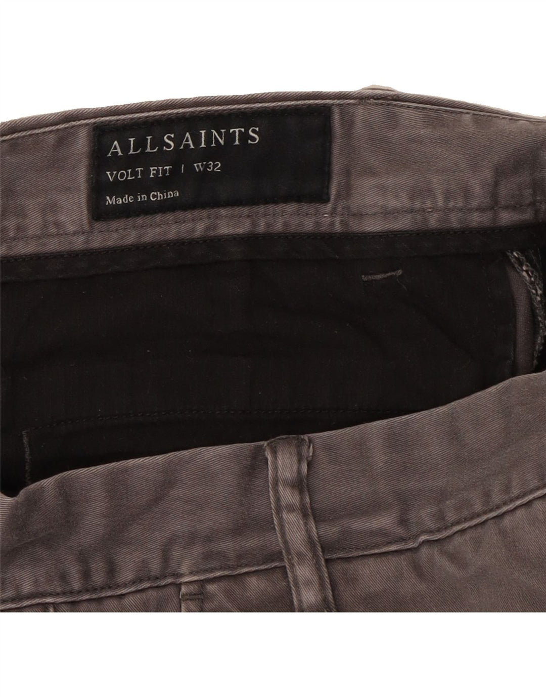 ALL SAINTS Mens Straight Chino Trousers W32 L31 Brown Viscose Vintage All Saints and Second-Hand All Saints from Messina Hembry 