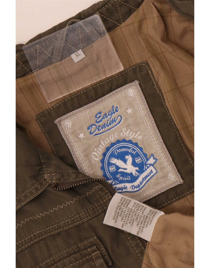 Jaqueta bomber masculina vintage UK 42 XL algodão cáqui