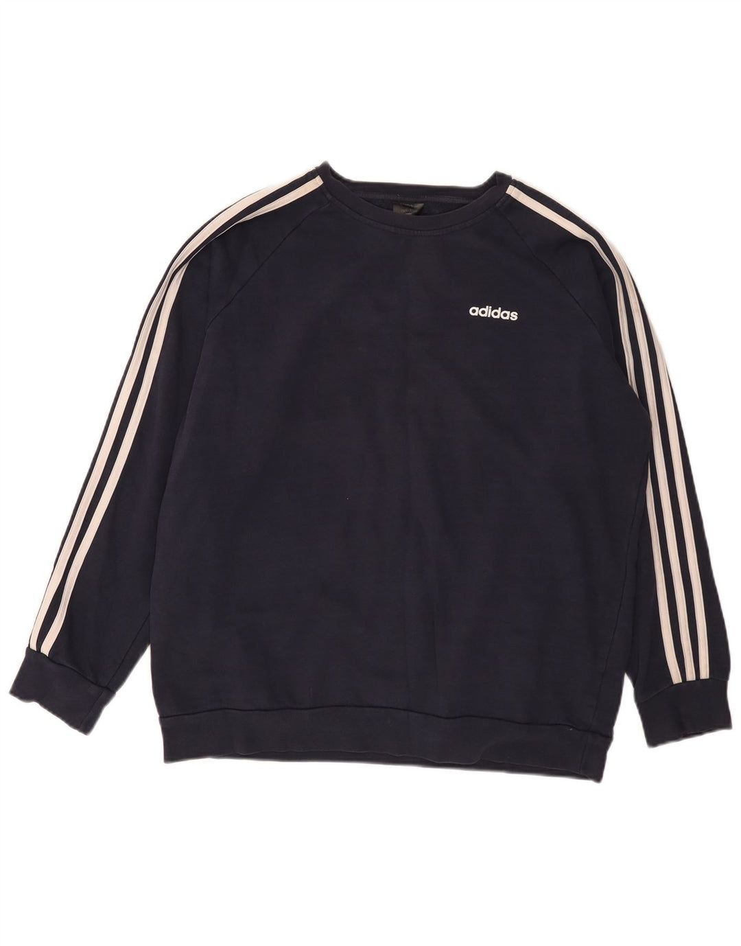 Adidas feminino oversized moletom jumper reino unido 12/14 médio azul marinho algodão