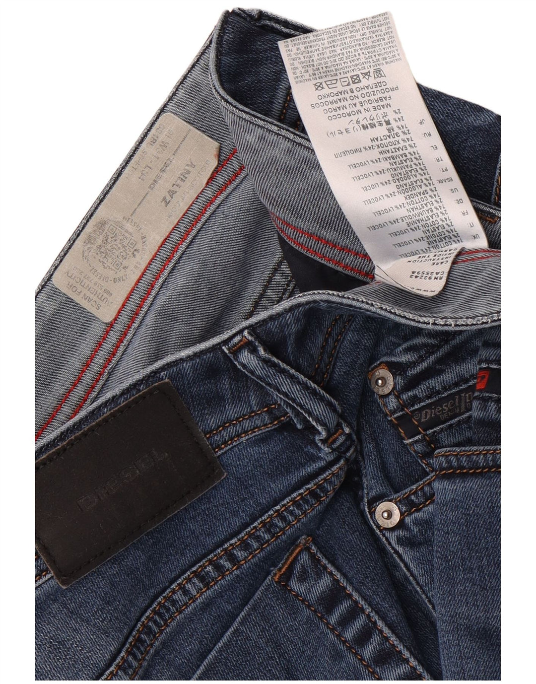 Diesel Masculino Zatiny Bootcut Jeans W34 L34 Azul Algodão