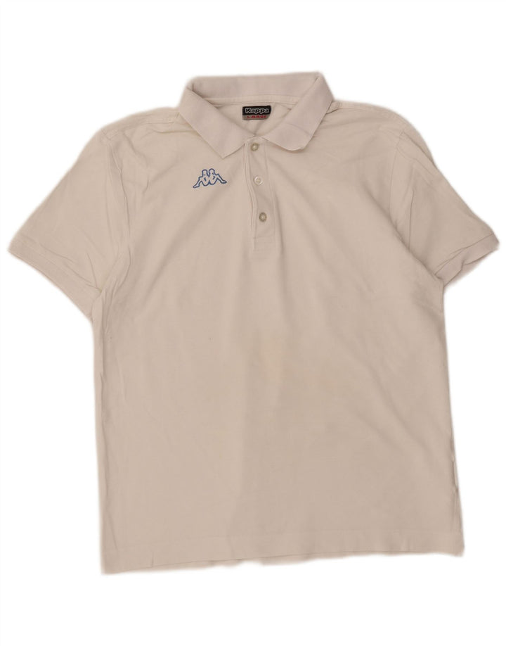 Camisa polo masculina KAPPA grande algodão branco