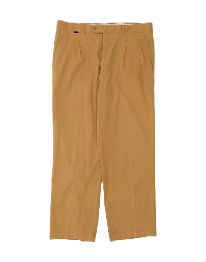 PAUL & SHARK Mens Pegged Suit Trousers W38 L29 Beige Cotton Vintage Paul & Shark and Second-Hand Paul & Shark from Messina Hembry 