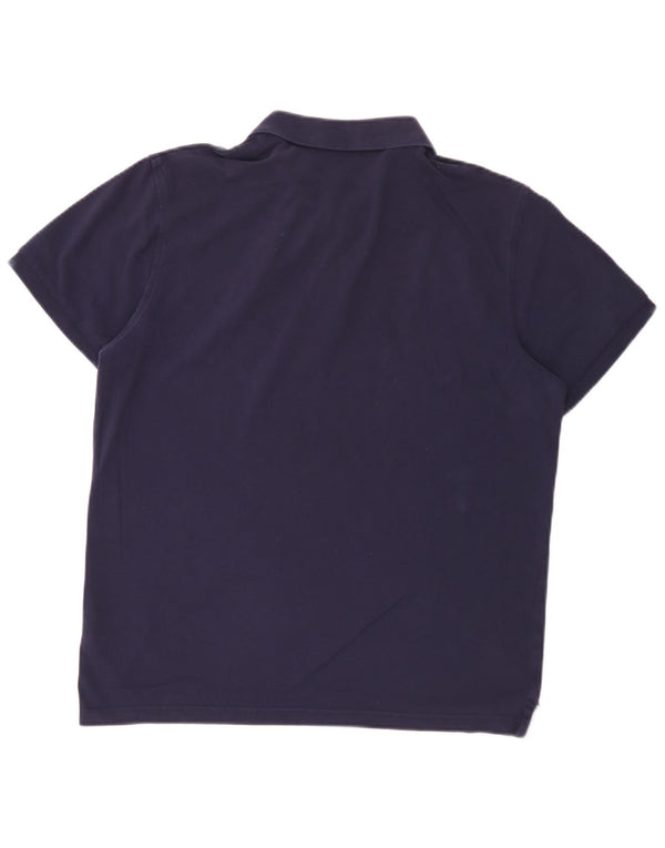 Camisa polo masculina Gant grande algodão azul marinho