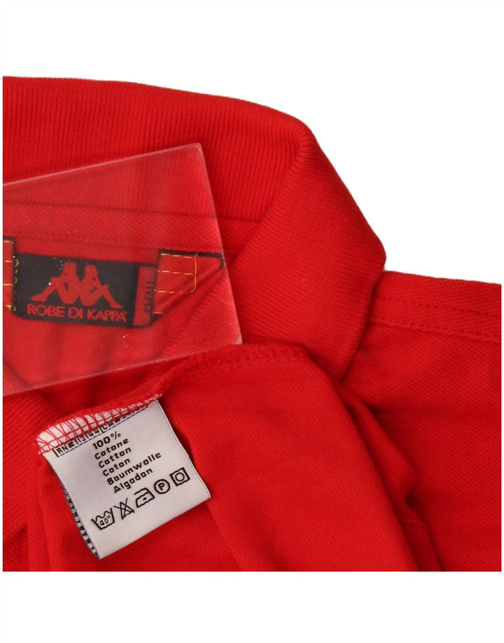 Camisa polo feminina KAPPA UK 10 pequeno algodão vermelho