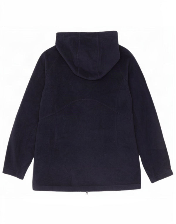 Jaqueta de lã com capuz feminina Columbia UK 14 poliéster azul marinho médio