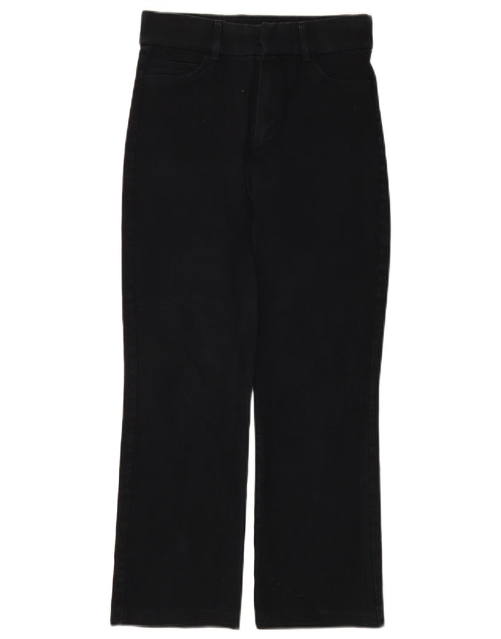 Zara Jeans recortados femininos pequenos W26 L24 algodão azul marinho