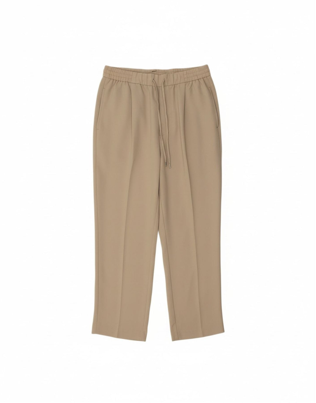 Calça feminina reta cortada ZARA grande W30 L25 bege