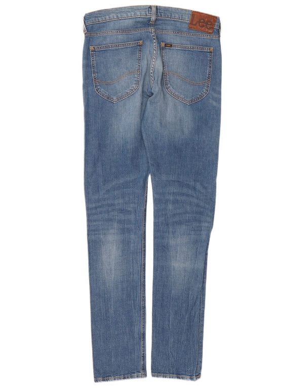 Lee Womens Luke Tapered Slim Jeans W31 L34 Azul Algodão