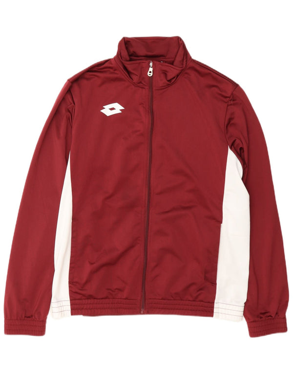 Lotto Mens Treino Top Jaqueta Médio Borgonha Colourblock Poliéster
