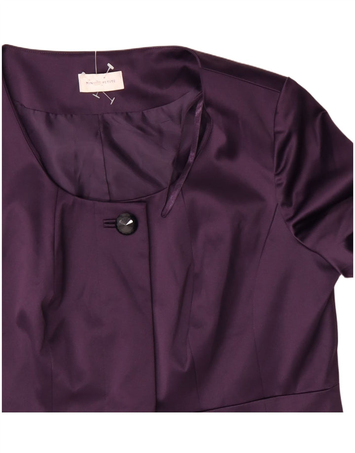 Jaqueta feminina Minuet Petite Bolero UK 18 XL roxo poliéster