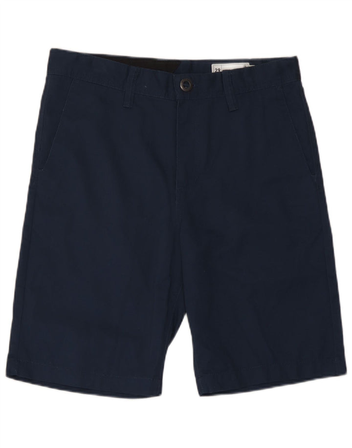 Volcom Mens Chino Shorts W29 Pequeno Poliéster Azul Marinho