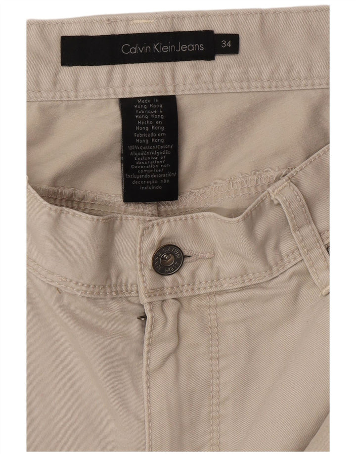 Calça cargo reta masculina CALVIN KLEIN W34 L32 algodão cinza